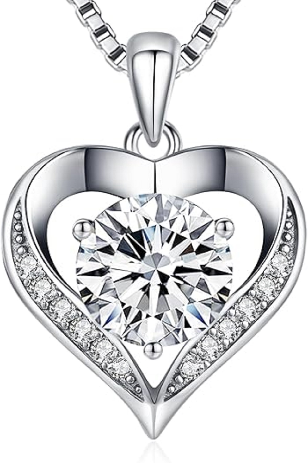 Moissanite Necklace for Women 13 Carat Heart Necklace  - New York - Albany ID1594962