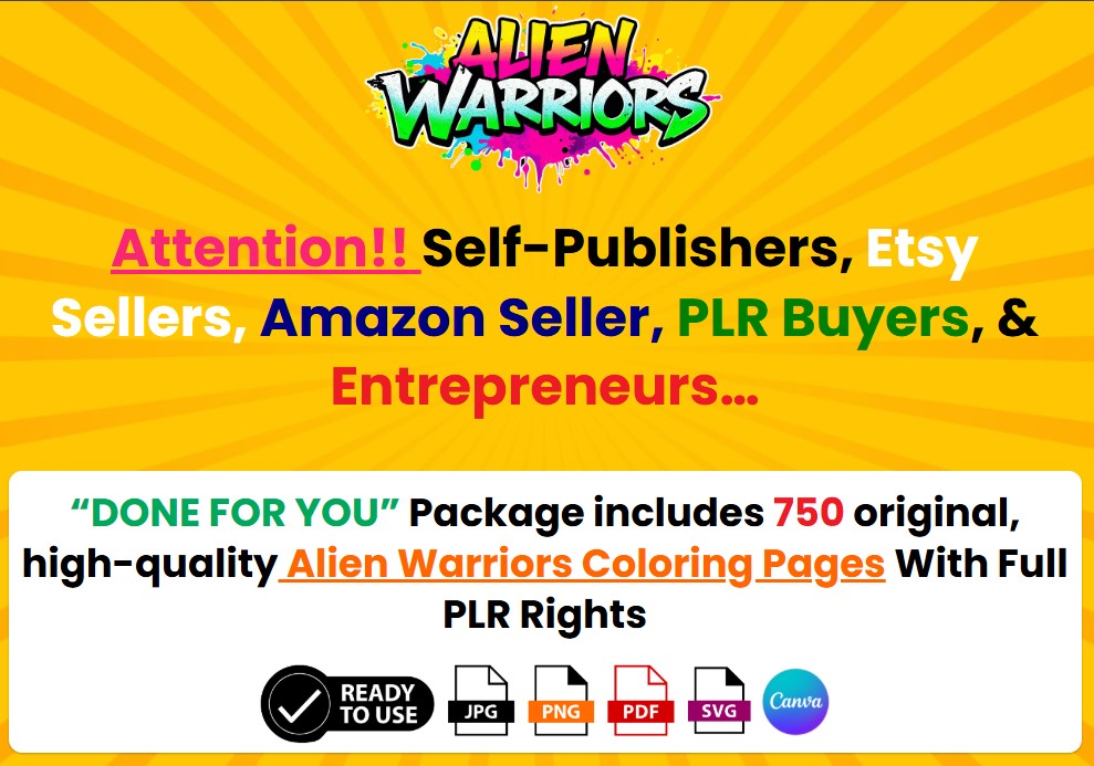 PLR Alien Warriors Coloring Pack Review - New York - Albany ID1587876