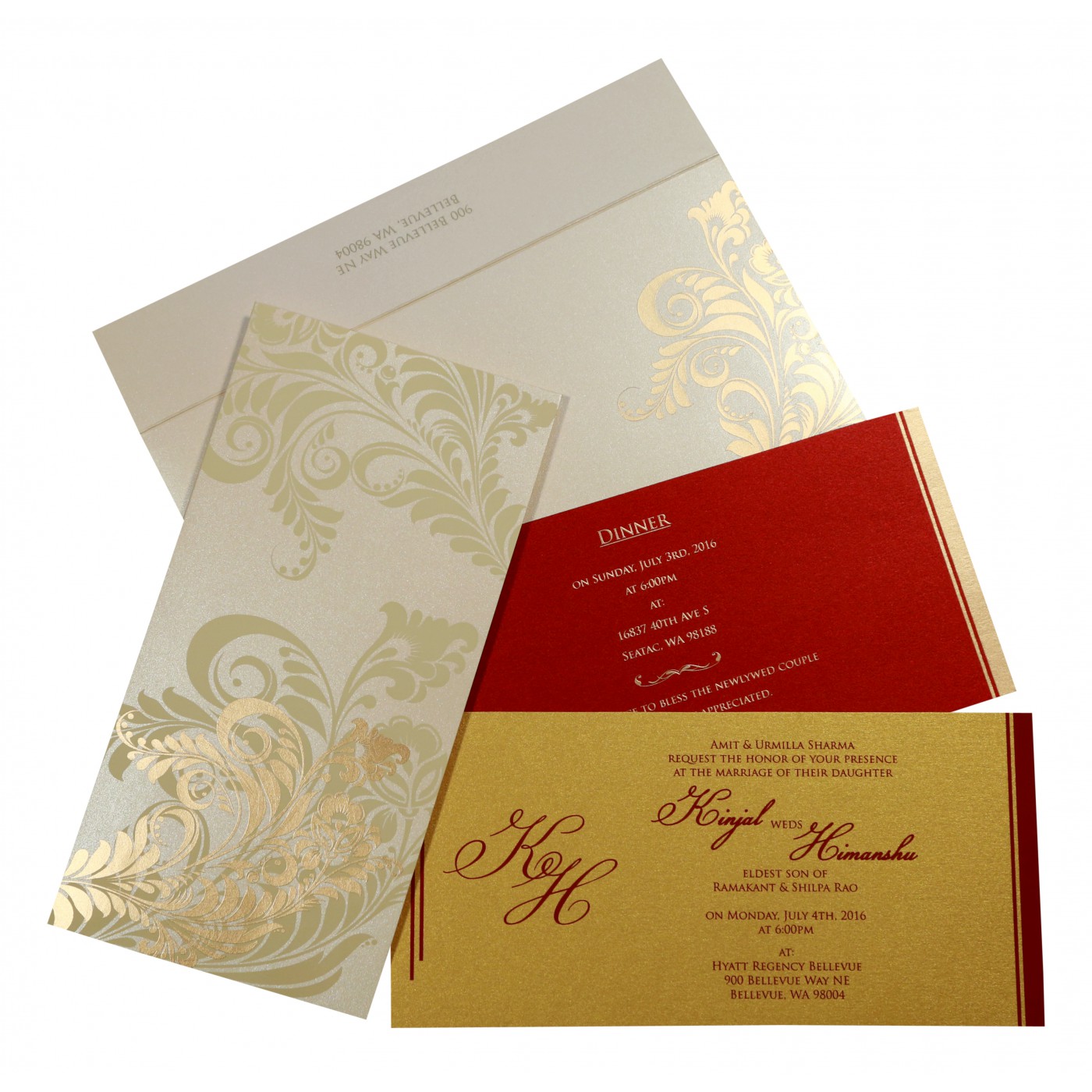 Hindu Wedding Cards Online  Traditional Designs for Sacred  - Massachusetts - Boston ID1597896