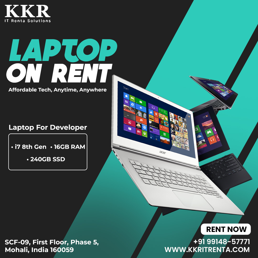 Work Learn and Create with Laptops on Rent in Mohali - Punjab - S.A.S. Nagar ID1590760