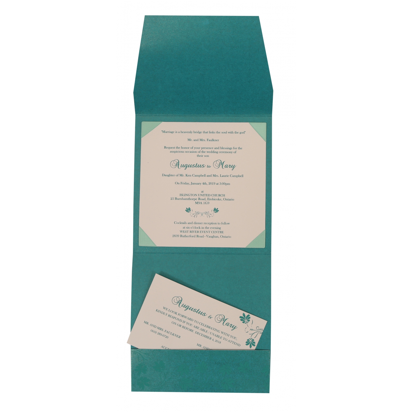 All in One Wedding Invitations  Convenient and Elegant Desi - North Carolina - Charlotte ID1600443 2