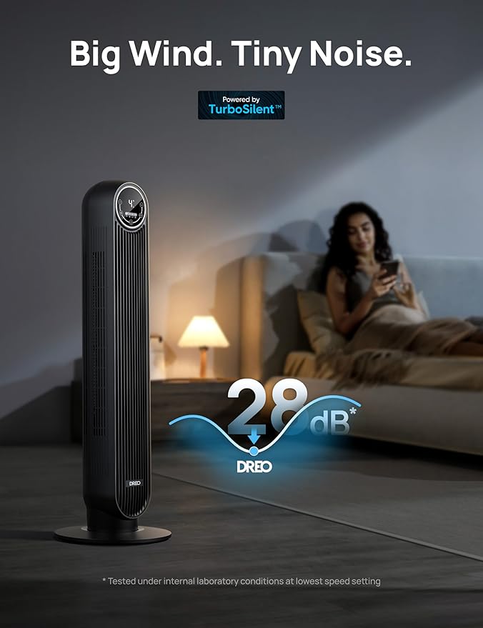 Dreo Tower Fan for Bedroom 25fts Velocity 28dB Quiet Floor - New York - New York ID1600016 2