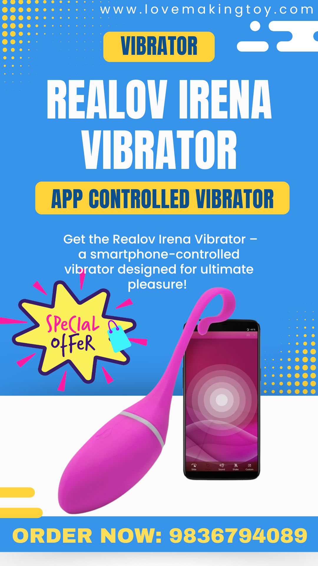 Buy Realov Irena Vibrator at 50 Off Call 9836794089 - Haryana - Rohtak ID1598785