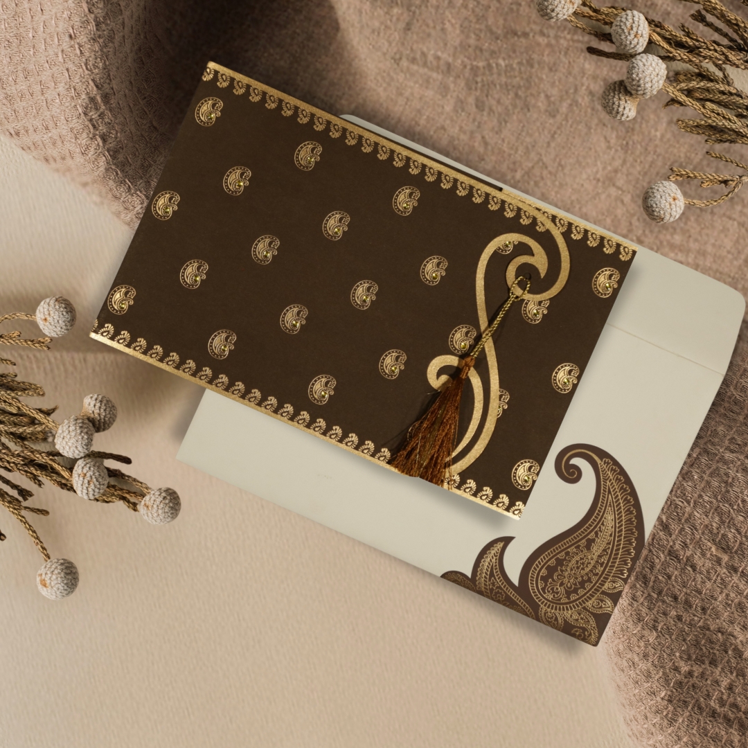 Elegant Paisley Wedding Invitations  Unique Paisley Theme C - New Jersey - Jersey City ID1594935