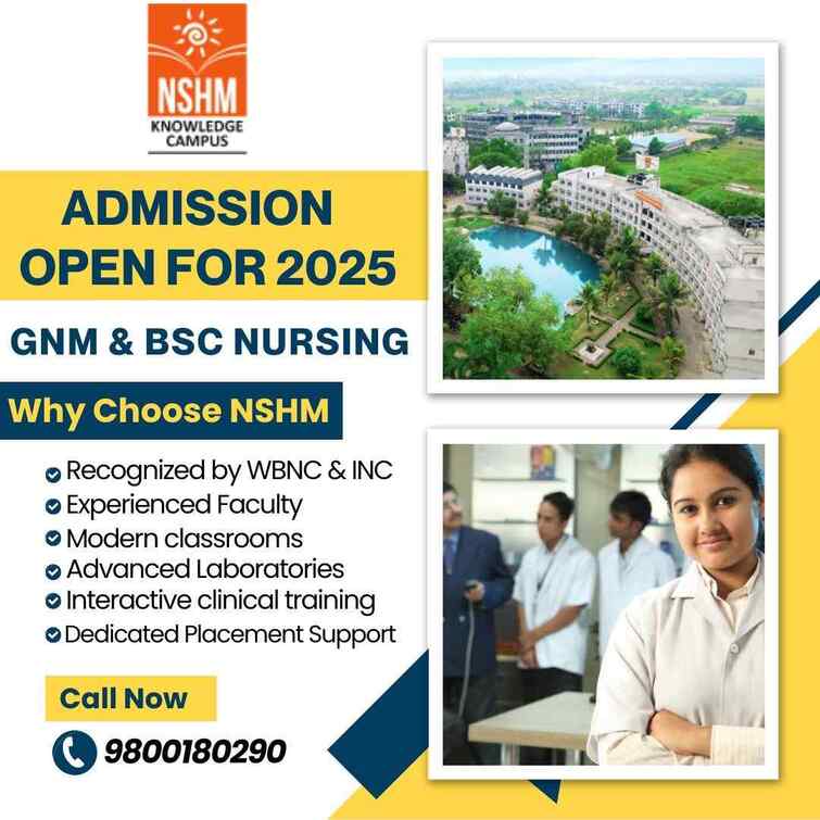 NSHM Knowledge Campus GNM  BSc Nursing Admission Open 2025 - West Bengal - Durgapur ID1617498