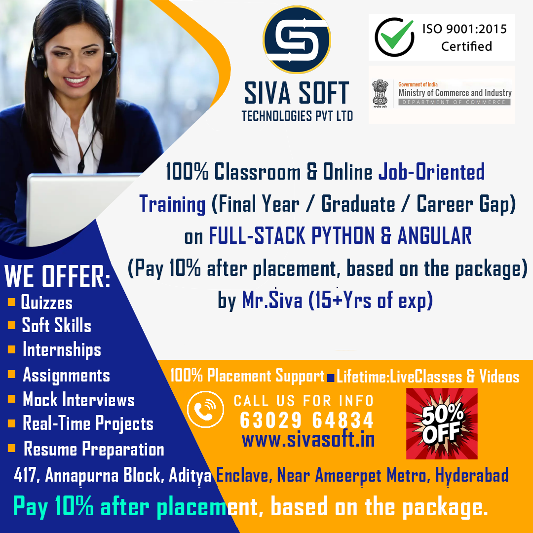  Classroom  Online Master FullStack Python AIDSA with A - Andhra Pradesh - Hyderabad ID1598605