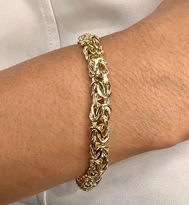 Timeless Splendor 10k Yellow Gold Byzantine Chain Bracelet - New York - New York ID1546668