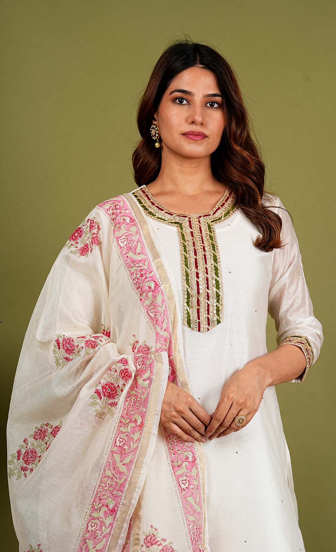 Mul Chanderi 2 Piece Kurta Set Mul Chanderi fabric women dr - Rajasthan - Jaipur ID1600087
