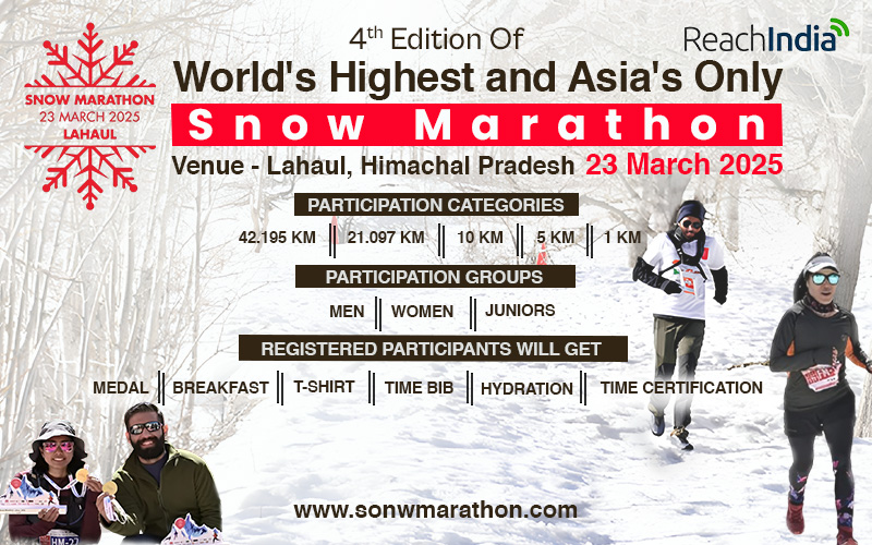 4th Edition of Worlds Highest Snow Marathon at Lahaul Hima - Himachal Pradesh - Shimla ID1589136 2