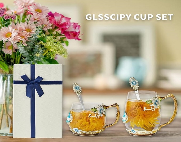 Tea Cup Glass Coffee MugsFancy Tea Cup Set Birthday - New York - Albany ID1595202
