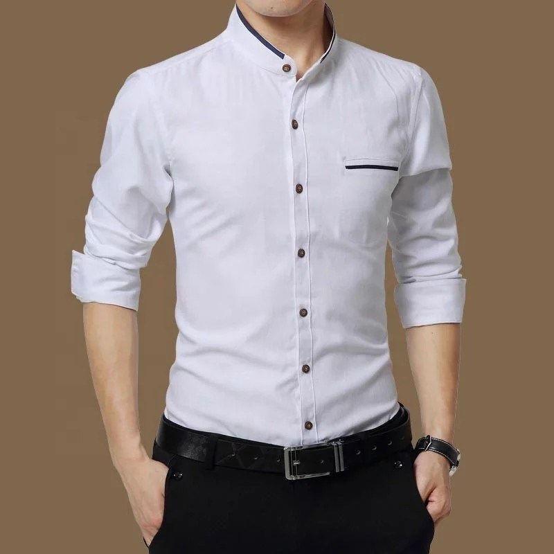 Buy Premium Celestia Mandarin White Mens Shirt Online - Madhya Pradesh - Jabalpur ID1553265