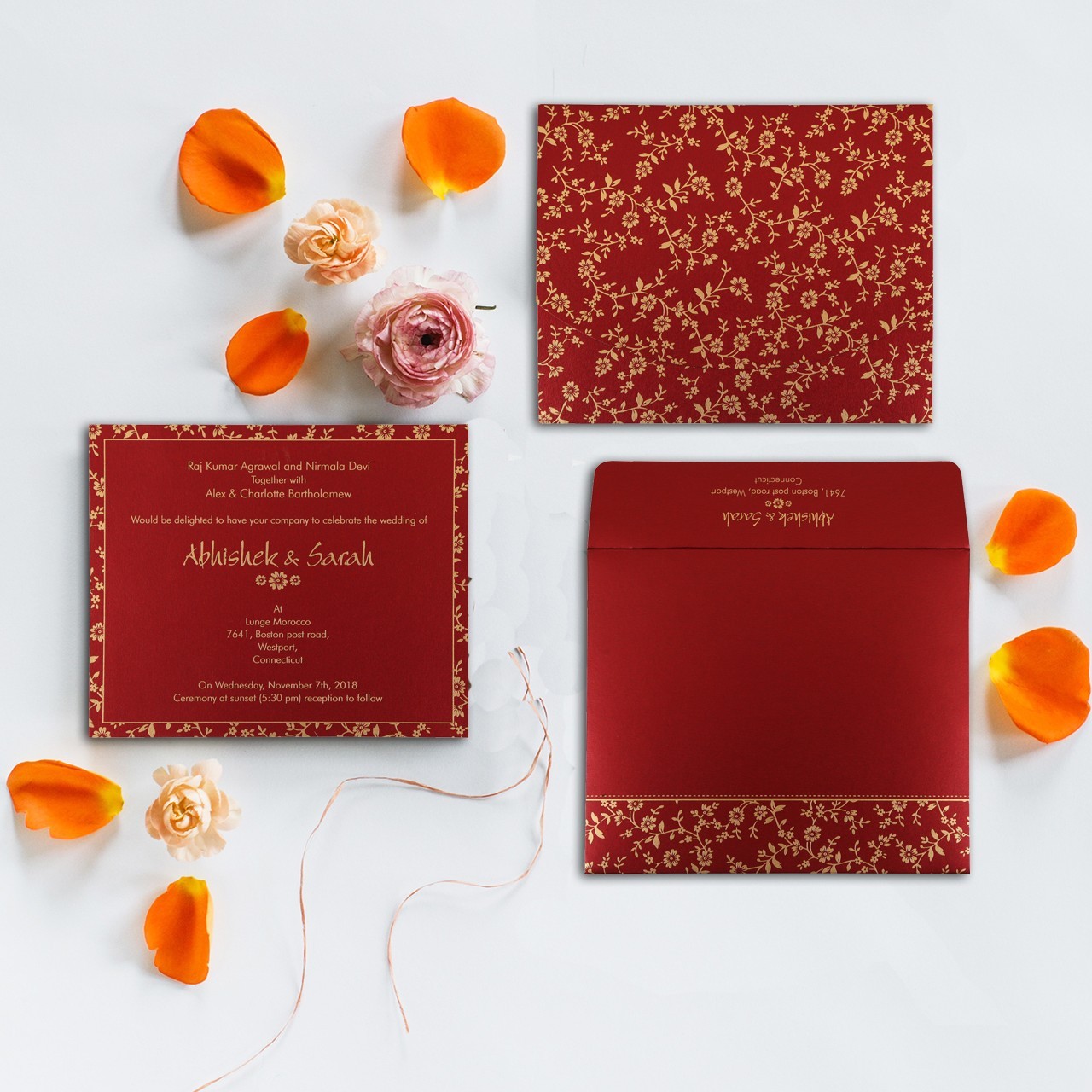 Indian Wedding Invitations  Modern Designs  - New Jersey - Branchburg ID1613621