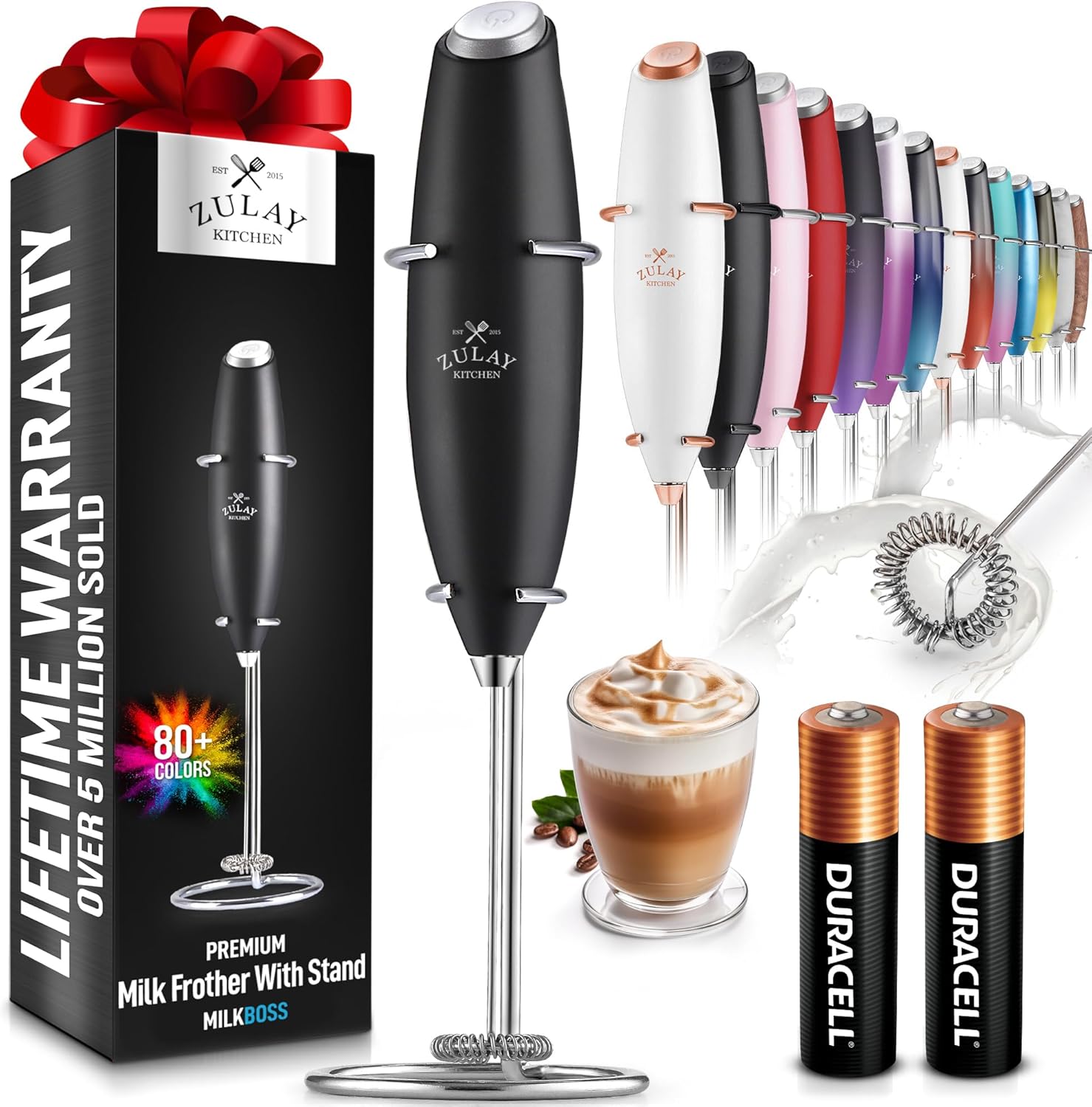 Zulay Kitchen Powerful Milk Frother Wand With 2 Duracell Bat - New York - New York ID1597532