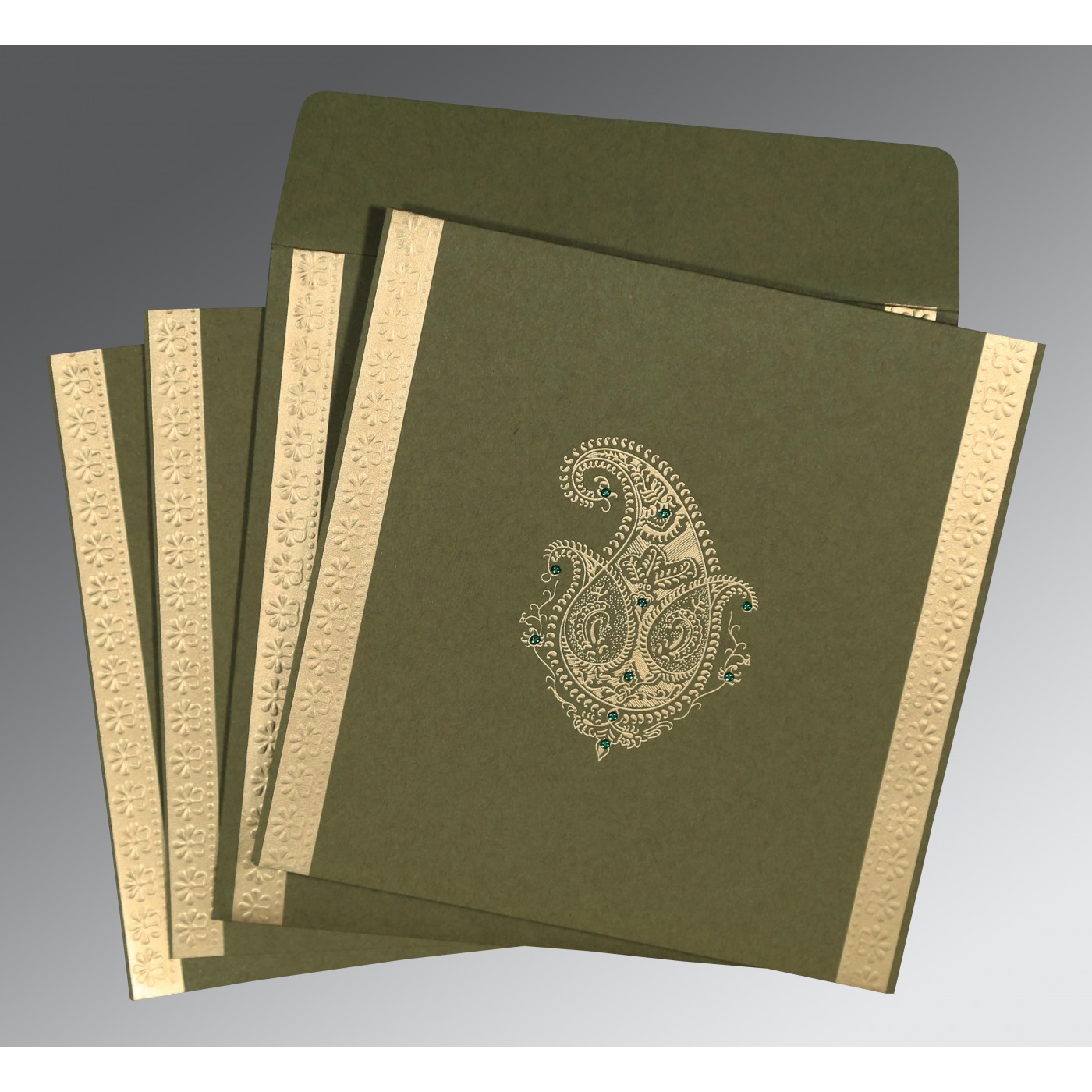 Paisley Wedding Cards  Timeless Indian Charm - New York - New York ID1605118 2
