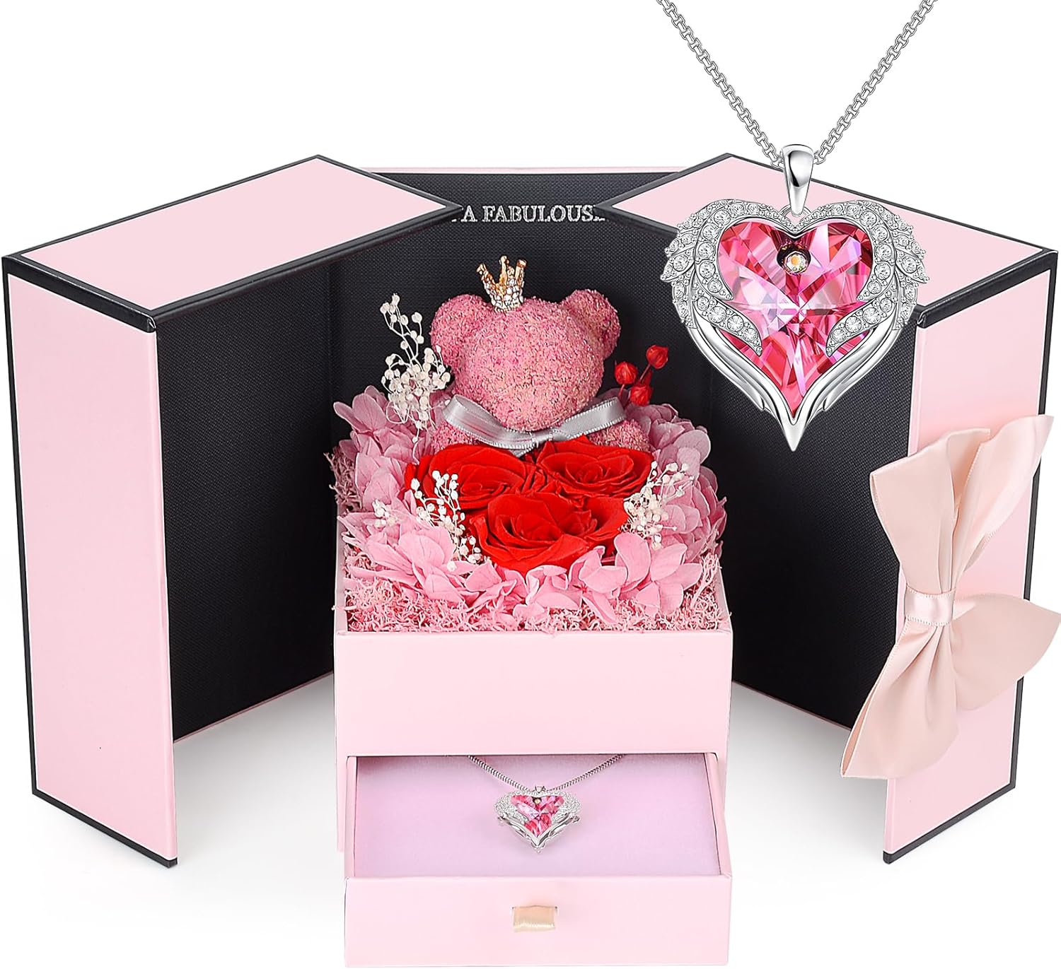 Suturun Preserved Roses Forever Flowers with Necklace Gifts  - New York - Albany ID1594278
