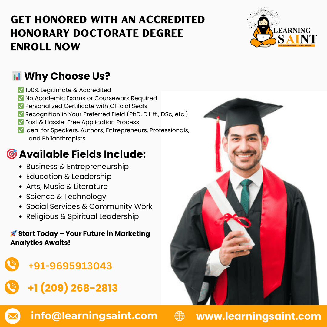 Get Honored with an Accredited Honorary Doctorate Degree  - Delhi - Delhi ID1609036