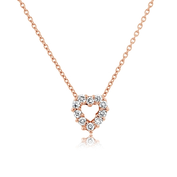 18k Gold Tiny Treasures Diamond Heart Necklace - New Jersey - Jersey City ID1553958