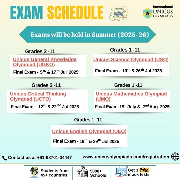 Sign Up Today for the Unicus Summer Olympiad Exams! - Haryana - Gurgaon ID1595738 1