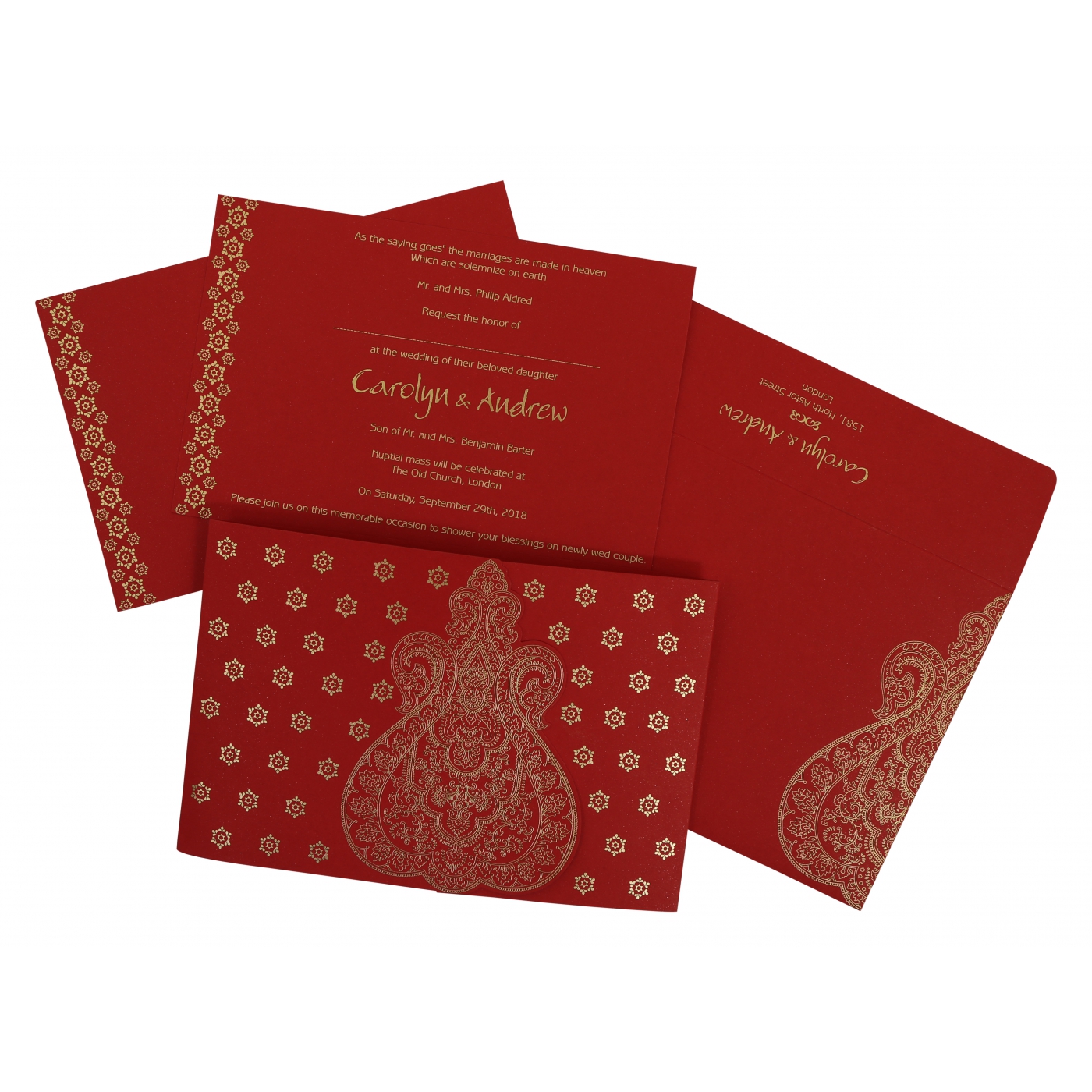 Traditional Wedding Invites  Enduring Charm - California - Los Angeles ID1606644 2