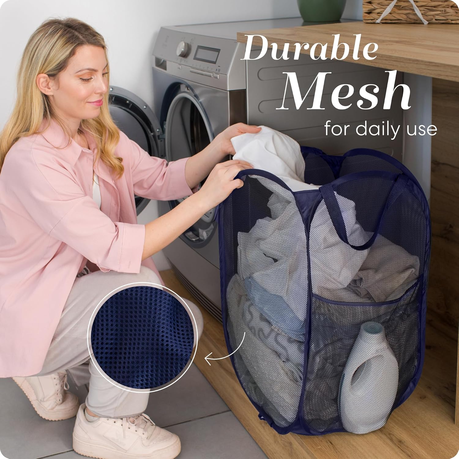 Handy Laundry Collapsible Mesh Pop Up Hamper with Wide Openi - New York - New York ID1607421 4