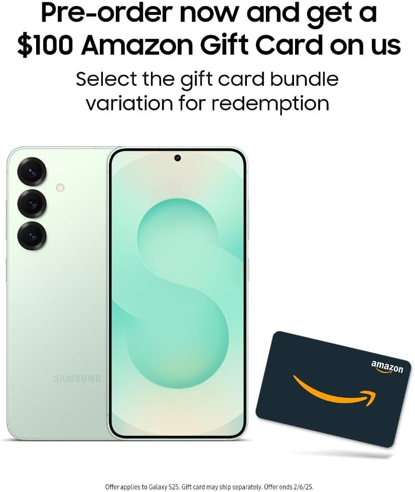 SAMSUNG Galaxy S25 Cell Phone  100 Amazon Gift Card - New York - Albany ID1595850 3
