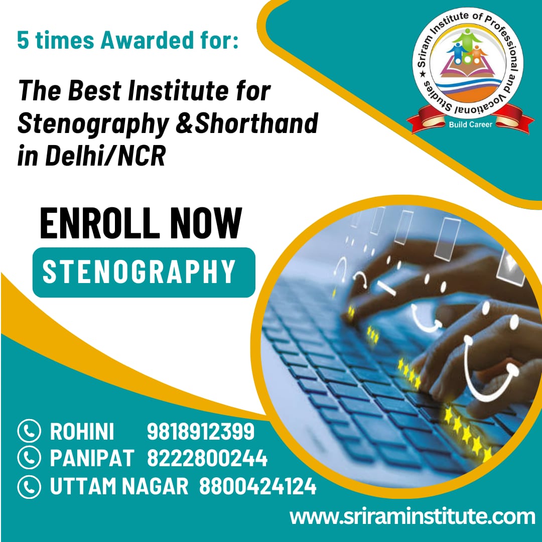Free Demo Class  Best Stenography Classes - Delhi - Delhi ID1522008