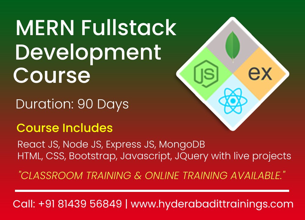 MERN Stack Development Training in Hyderabad - Andhra Pradesh - Hyderabad ID1522448