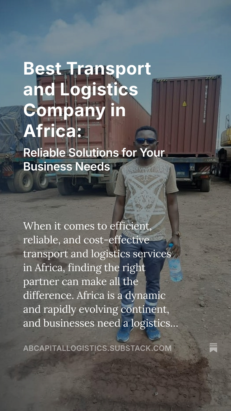 The Best transport and logistics company in Cameroon - Daman & Diu - Daman ID1597891