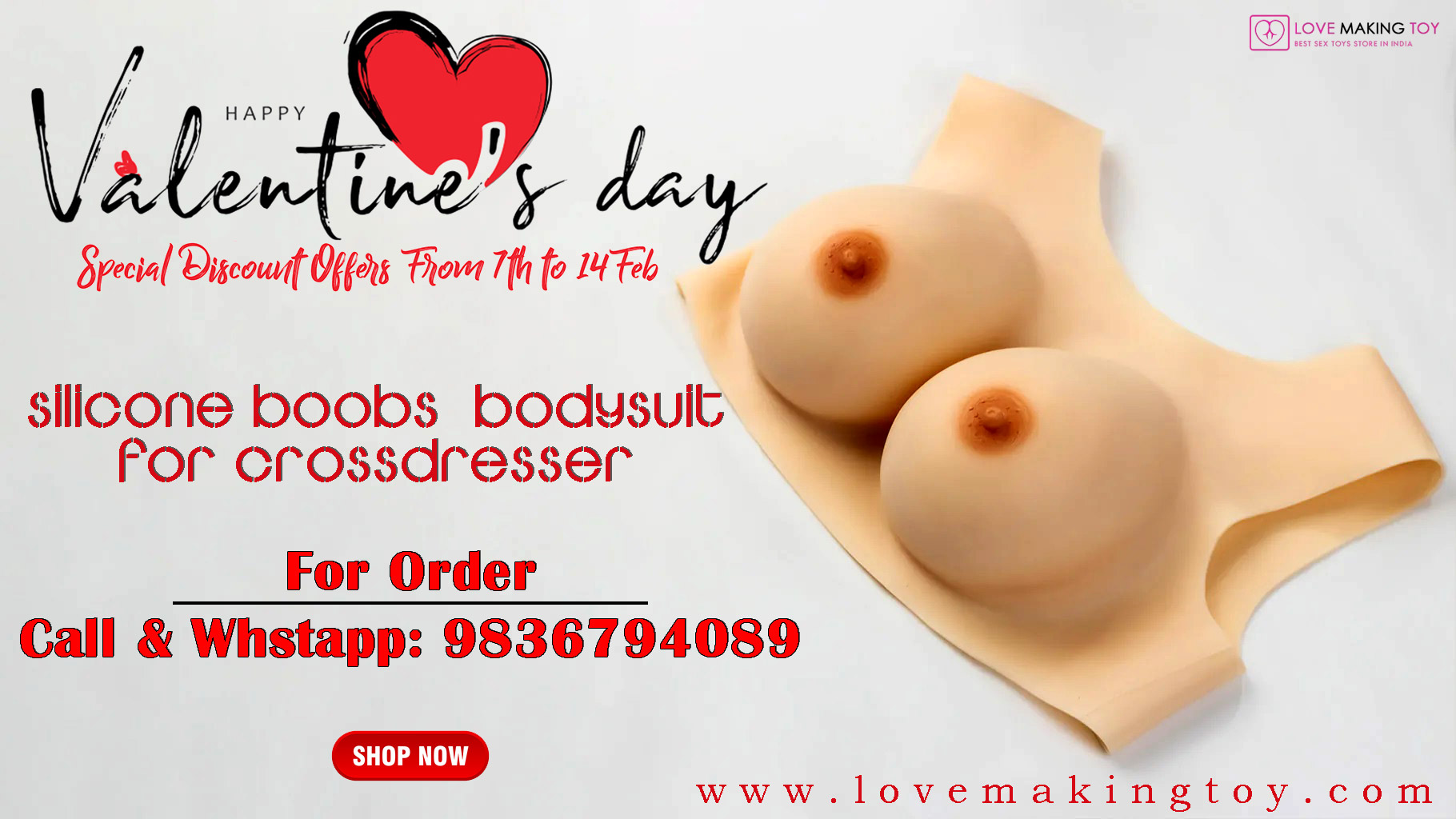 Valentine Offer on Silicone Boobs for Crossdresser Call 9836 - West Bengal - Kolkata ID1594832