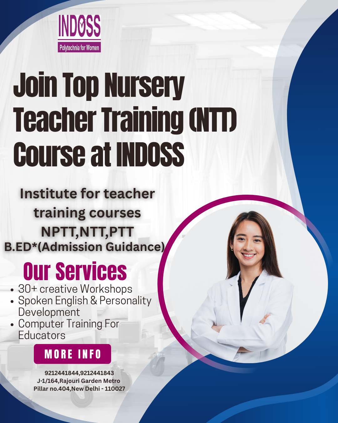 Join Top Nursery Teacher TrainingNTT Course at Indoss - Delhi - Delhi ID1605260