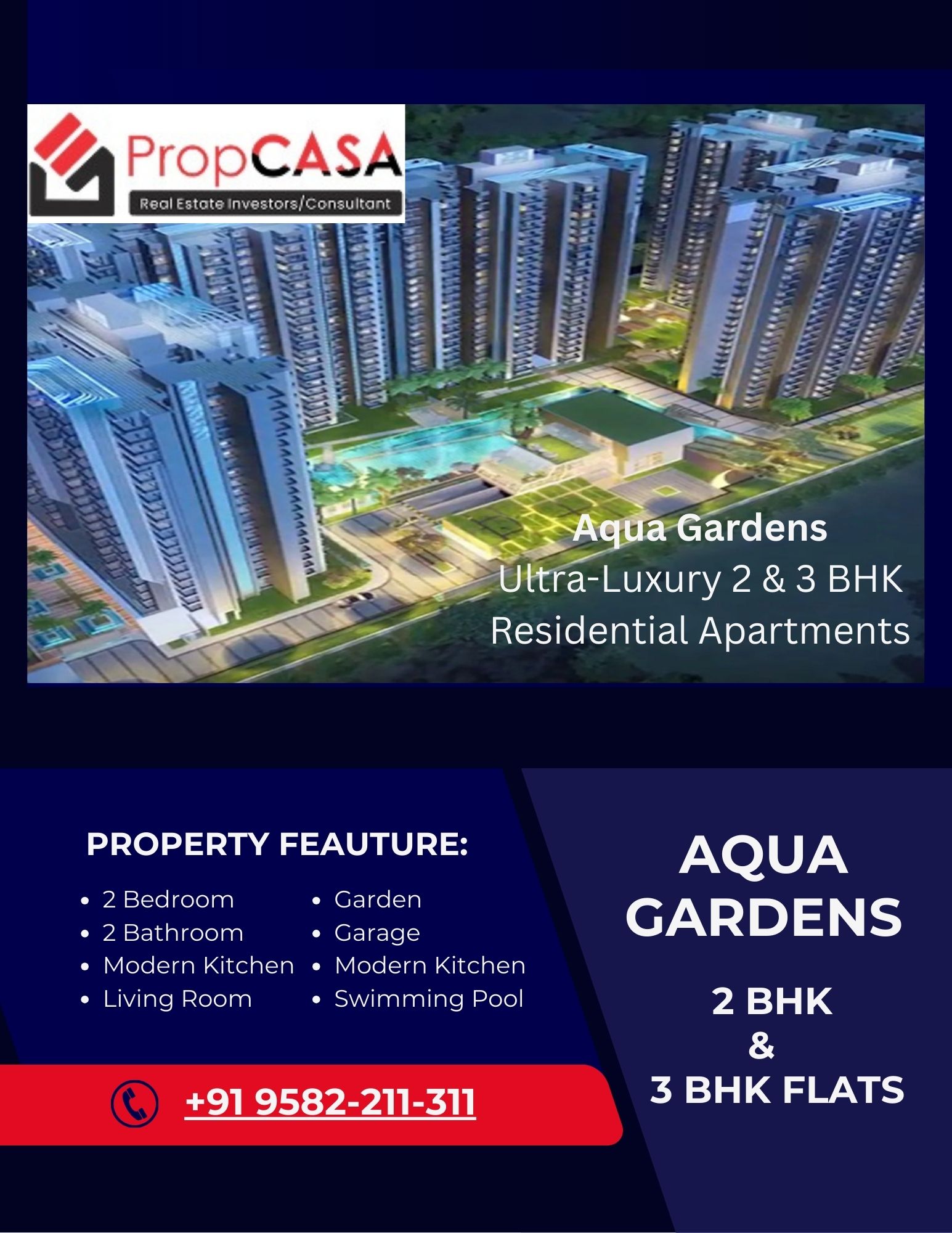 Aqua Gardens UltraLuxury 2  3 BHK residential apartments - Uttar Pradesh - Noida ID1611228