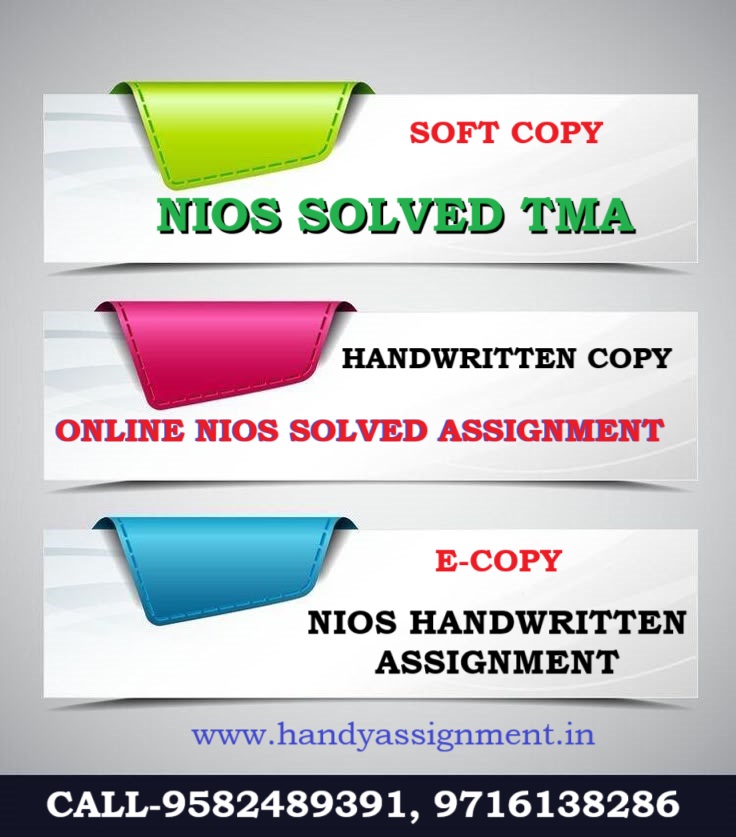 Nios solved assignment pdf call9582489391 - Arunachal Pradesh - Itanagar ID1605632 2