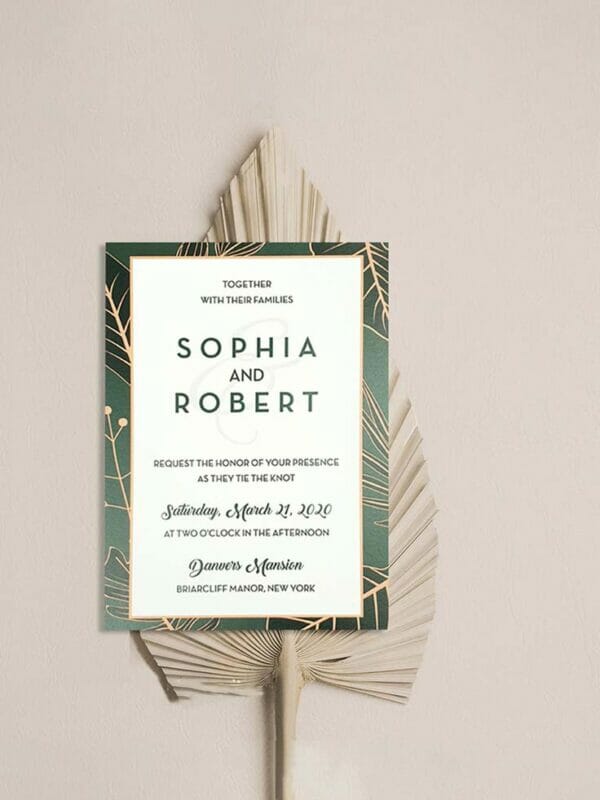 Matte  Cotton Paper Single Sheet Invitations - New Jersey - Jersey City ID1614839 3
