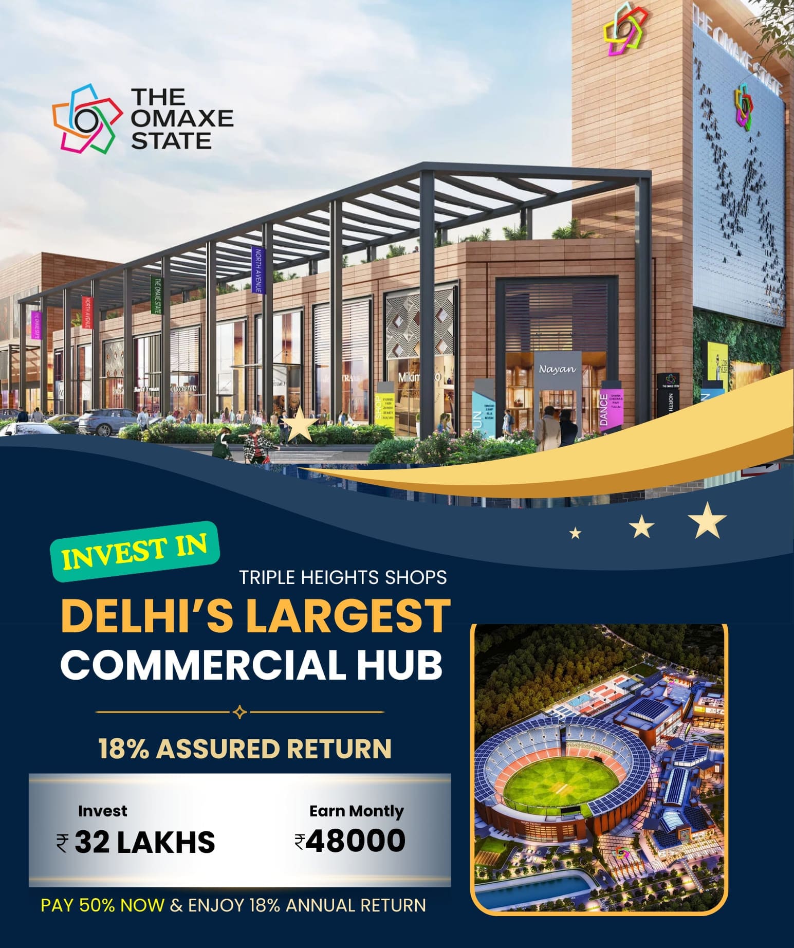 Explore Premium Commercial  Retail Investment at Omaxe Mall - Delhi - Delhi ID1620809