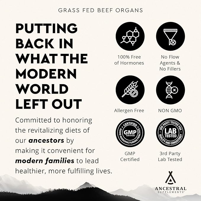 Ancestral Supplements Grass Fed Beef Organ Supplement Suppo - California - Los Angeles ID1593944 4