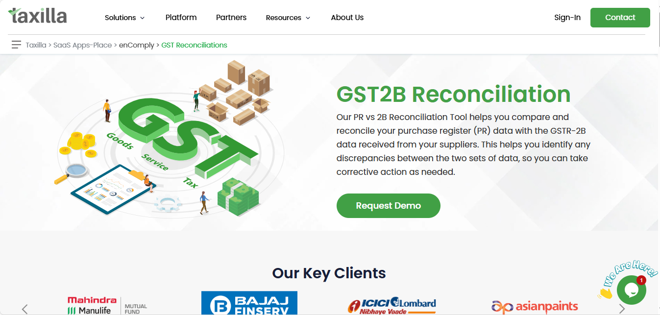 Taxillas GST Reconciliation Tool - Andhra Pradesh - Hyderabad ID1601477