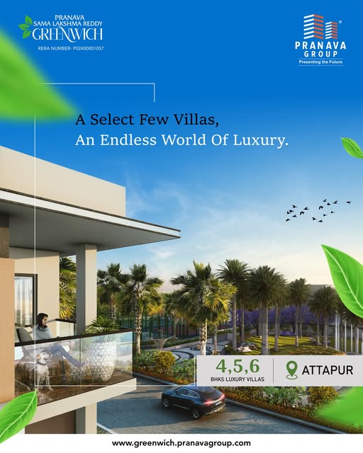 4 5  6 BHK Luxury Villas in Attapur  Greenwich by Pranava - Andhra Pradesh - Hyderabad ID1606278