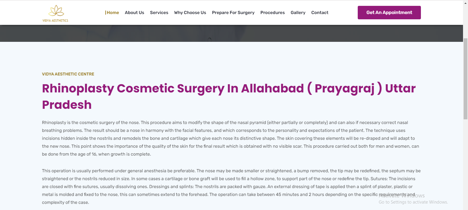 Rhinoplasty cosmetic surgery in  allahabad prayagraj uttar - Uttar Pradesh - Allahabad ID1518264