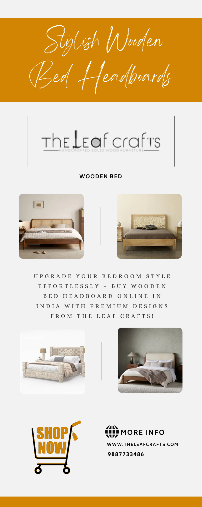  Stylish Wooden Bed Headboards for Modern Indian Home - Rajasthan - Jaipur ID1600337