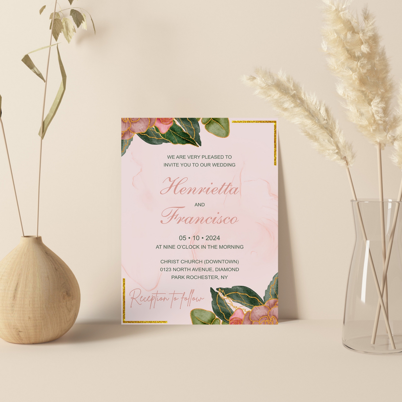 Single Sheet Wedding Invitations  Custom Wedding Cards Onli - North Carolina - Charlotte ID1608539 2