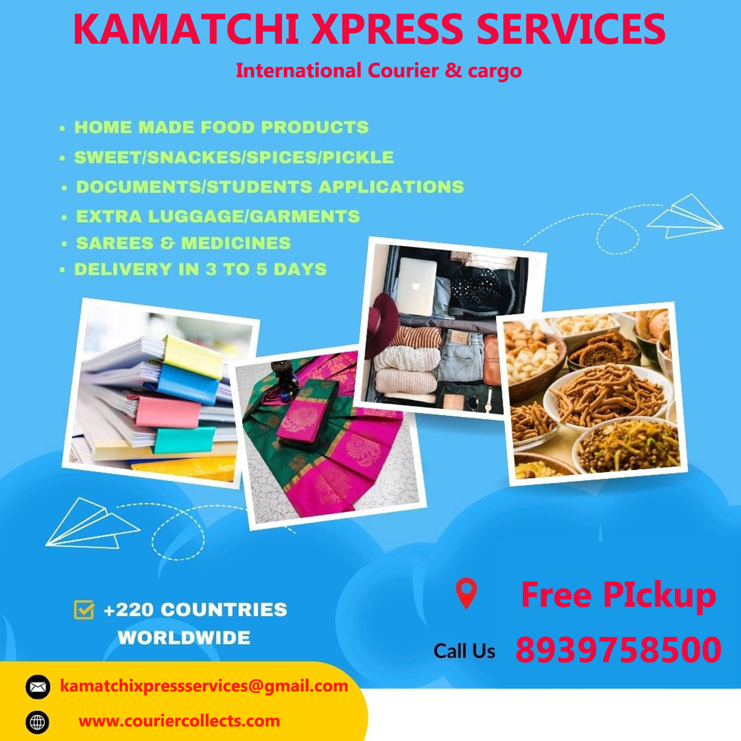 INTERNATIONAL COURIER SERVICE SEMMENCHERI 8939758500 - Tamil Nadu - Chennai ID1588958