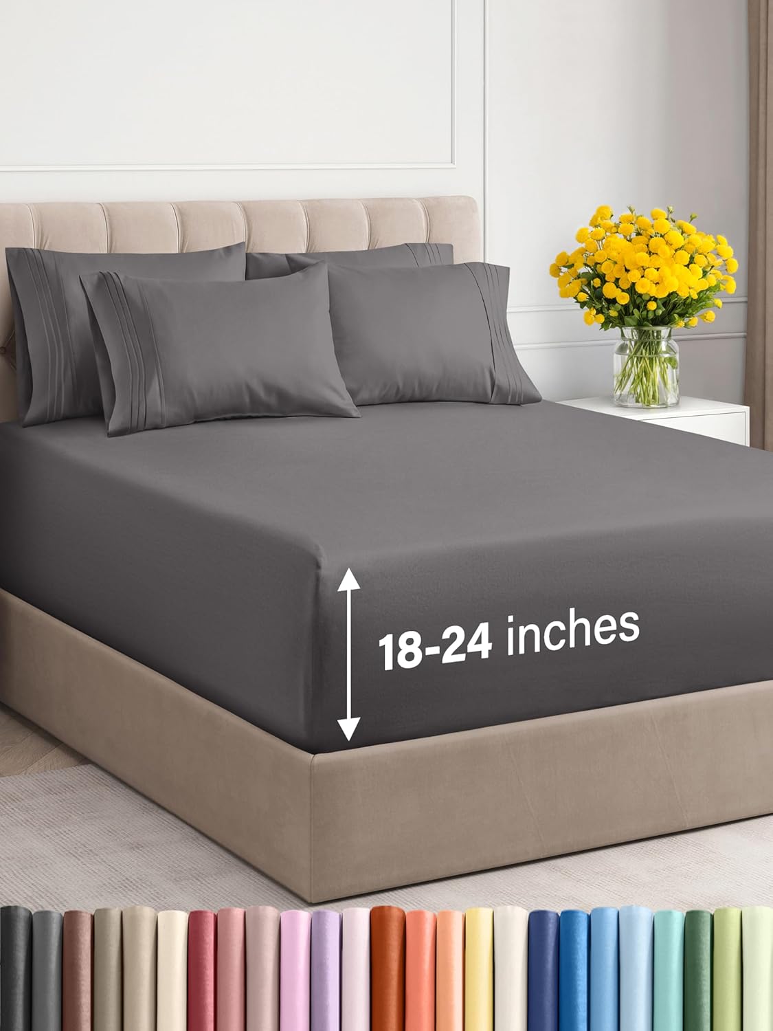 Extra Deep Queen Sheet Set  6 Piece Breathable  Cooling Sh - New York - New York ID1597131 2