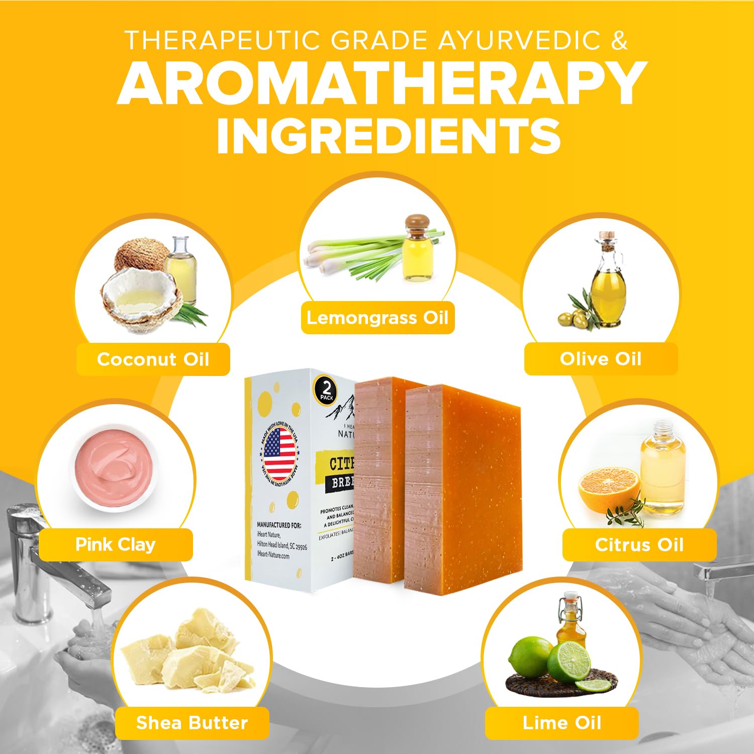 IHeart Citrus Soap Bar 2 Packs with Lemon Orange - New York - Albany ID1595940 2