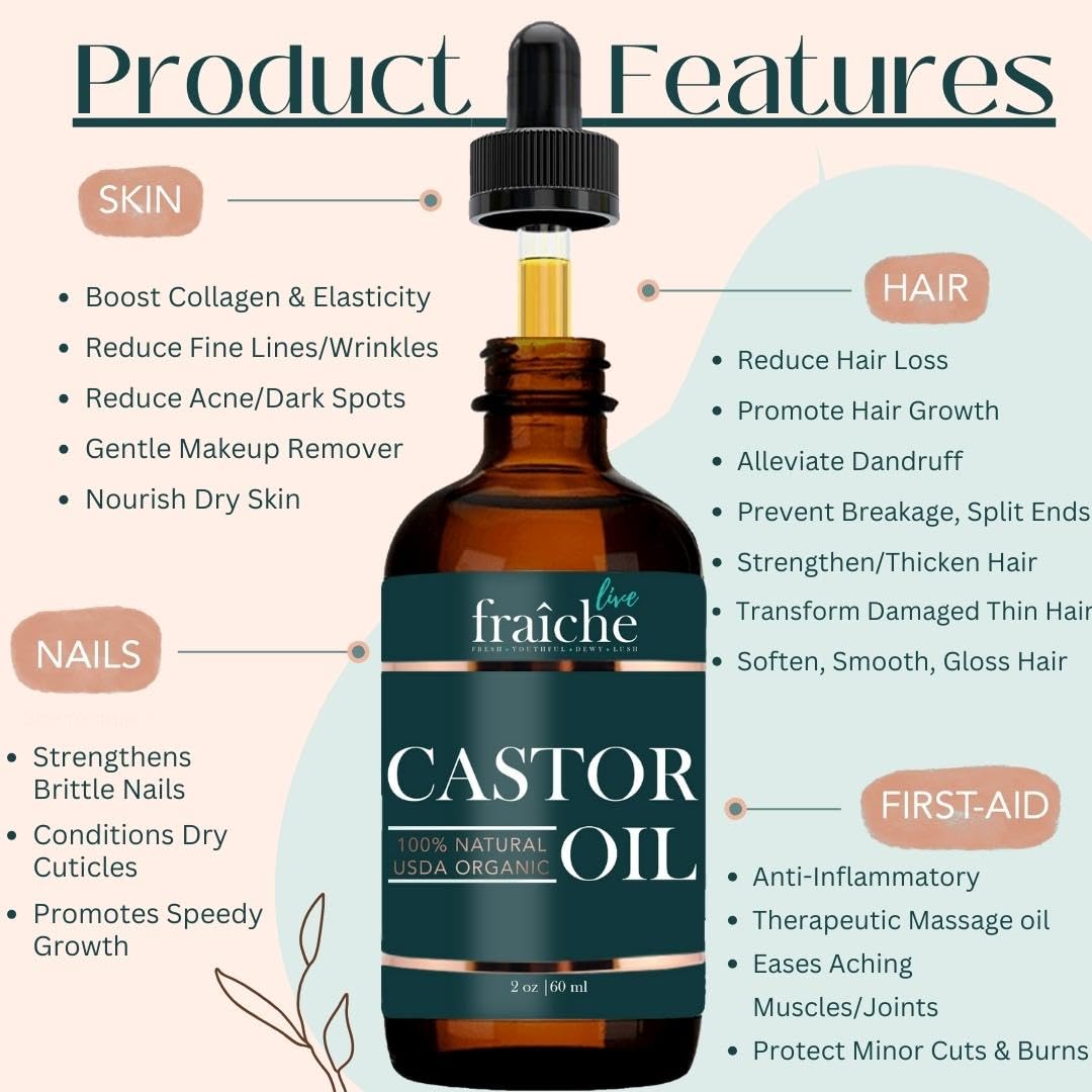 Organic Castor Oil for Face 2oz  FREE Filled Mascara Tube - New York - Albany ID1596041 2