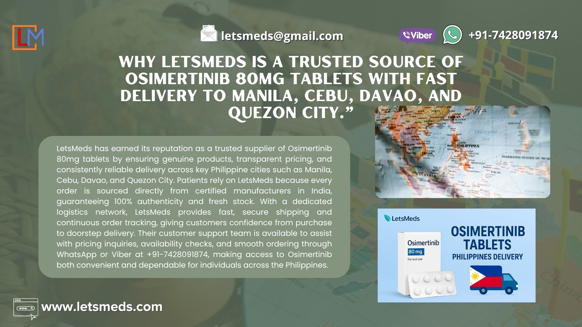 Purchase Osimertinib 80 mg Tablet Price Philippines - Alabama - Birmingham ID1618508