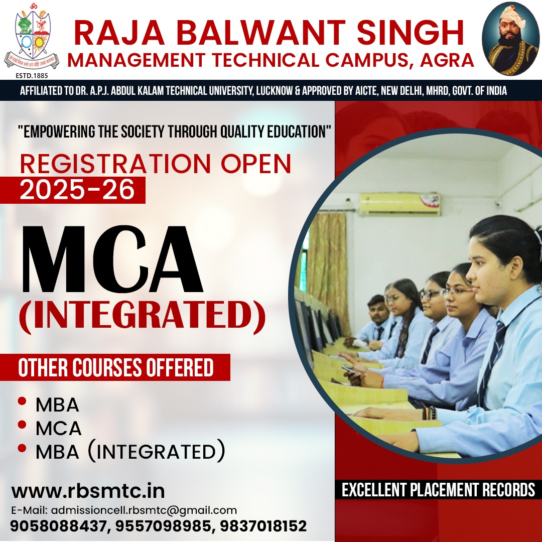 Want a Masters from the Start? Enroll in RBSMTC Agras  - Uttar Pradesh - Agra ID1616906 2