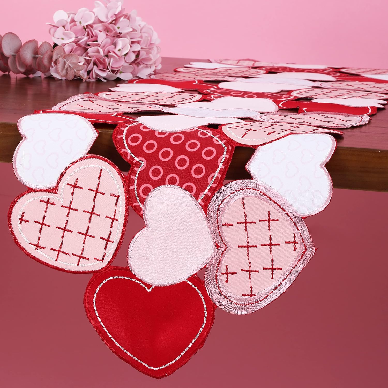 GRANDDECO Valentines Day Table Runner Love Sweet Red Heart T - New York - Albany ID1595406