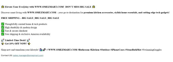 Elevate Your Everyday with OMEZMARTCOM!  DONT MISS BIG S - District of Columbia - Washington DC ID1600162