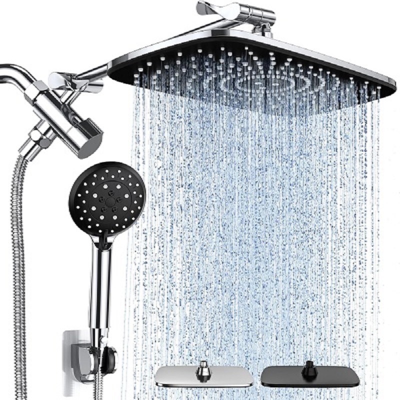 Veken High Pressure Rain Shower Head Combo - New York - Albany ID1593882
