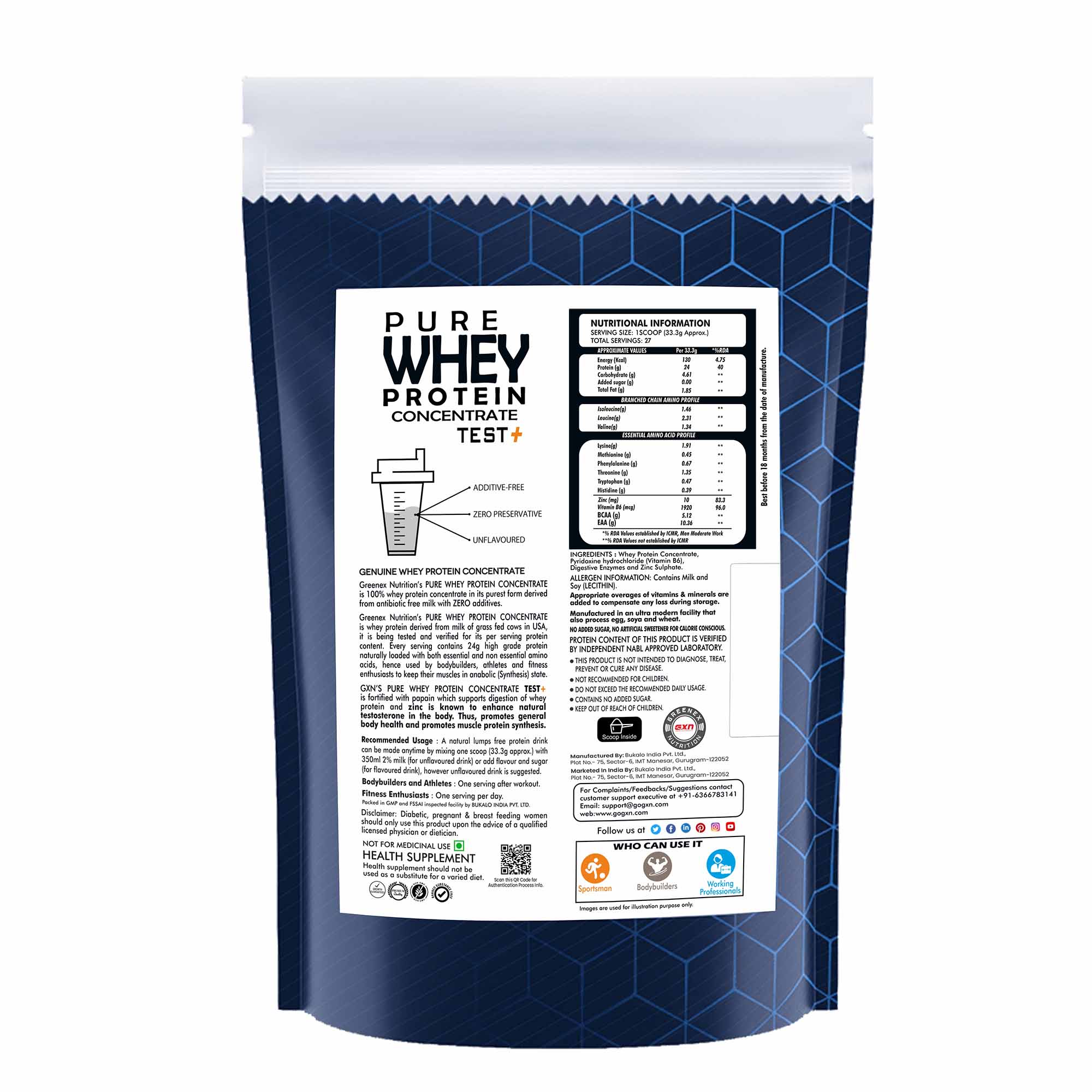 Pure Whey Concentrate Test Plus Unflavoured 2 lbs - Haryana - Gurgaon ID1539230 2